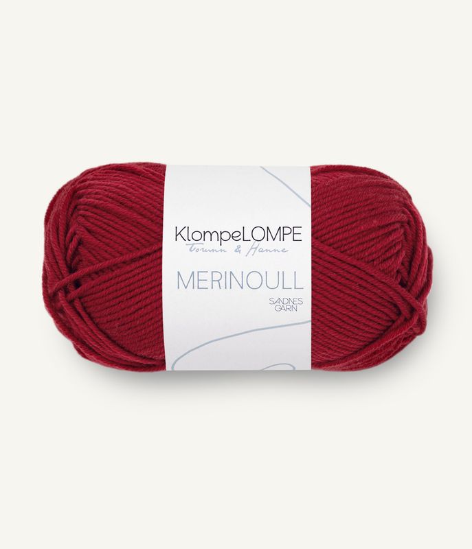 UT KlompeLOMPE Merinoull 4236 Dyp Julerød